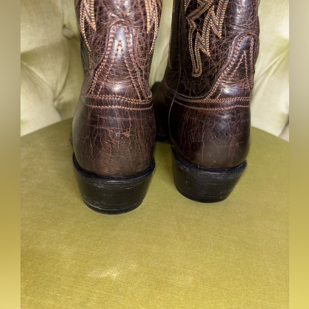 Lucchese Corbin Cowboy Western Boots Mens 9.5 Mad Dog Leather Goat L0414 - Picture 4 of 11
